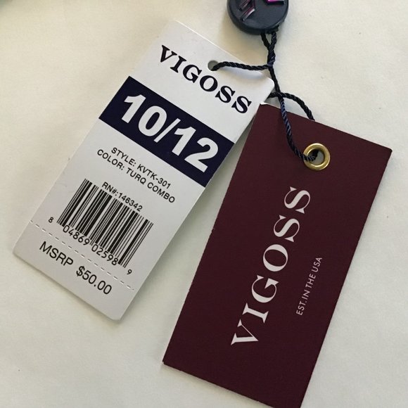 Girls Vigoss halter top/baiting suit top size 10/12 NWT - Picture 3 of 4